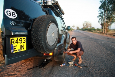 Flat Tyre Road to Hampi Flat Tyre Road to Hampi
