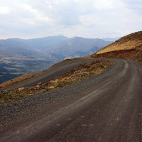 Winding mountain road