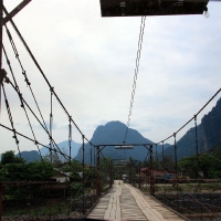 Long Wooden Bridge - Vang Vieng