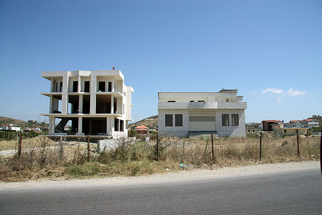 Unfinished building Albania